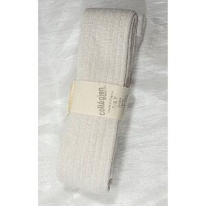 Collegien Amelie Glitter Sparkle Tights for Girls - Ivory/Silver - Size 7/8 Y